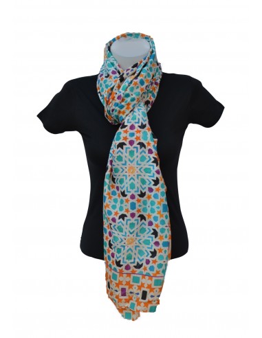 Silk pashmina with Mosaic design...