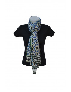 Silk pashmina with Mosaic design 100x190cm