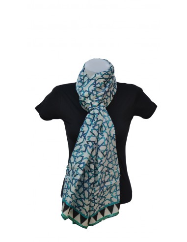 Silk pashmina with Mosaic design...