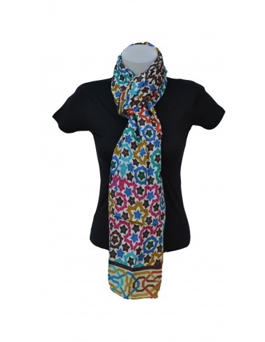 Silk pashmina with Mosaic design...