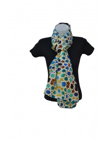 Silk pashmina with Mosaic design...