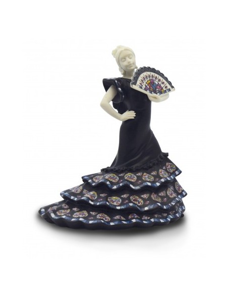 Sevillana flamenco dancer and fan with decal - NADAL