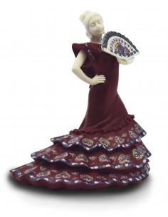 Sevillana flamenco dancer and fan with decal - NADAL 2