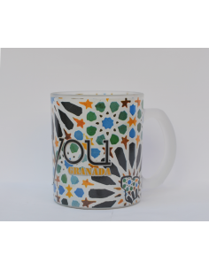 Taza vidrio satín Africano