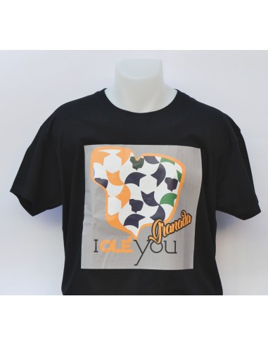 Camiseta Negra Hombre I OLÉ YOU- Mosaico Alhambra