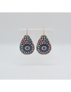 Large dangle teardrop earrings - The Mosaic Collection
