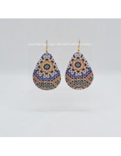 Large dangle teardrop earrings - The Mosaic Collection
