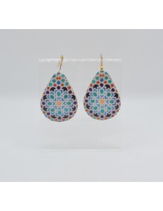 Large dangle teardrop earrings - The Mosaic Collection