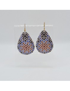 Large dangle teardrop earrings - The Mosaic Collection