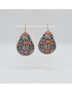 Large dangle teardrop earrings - The Mosaic Collection