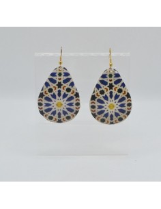 Large dangle teardrop earrings - The Mosaic Collection