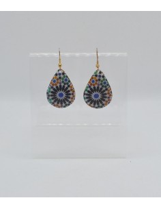 Small dangle teardrop earrings - The Mosaic Collection