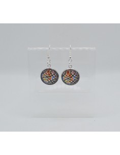Small dangle circular earrings - The Mosaic Collection