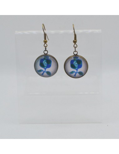 Small dangle circular earrings - The...