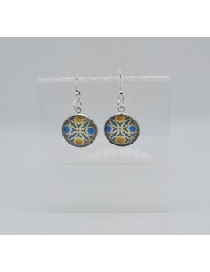 Small dangle circular earrings - The Mosaic Collection