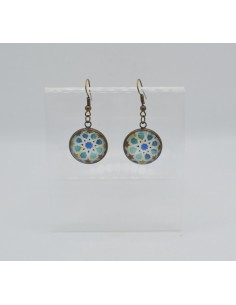 Small dangle circular earrings - The Mosaic Collection