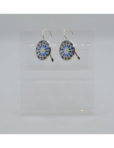 Large dangle hook circular earrings -...