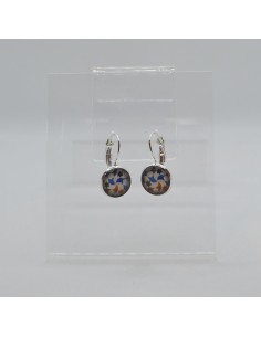 Small dangle hook circular earrings - The Mosaic Collection