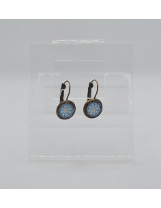 Small dangle hook circular earrings - The Mosaic Collection