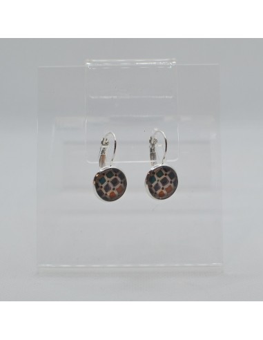 Small dangle hook circular earrings -...