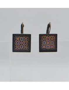 Square hook closure earrings - The Mosaic Collection