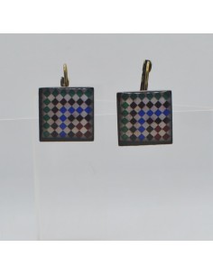 Square hook closure earrings - The Mosaic Collection