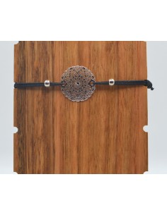 Elastic bracelet with steel design pendant - Mosaic Design