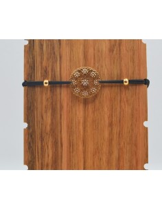 Elastic bracelet with steel design pendant - Mosaic Design