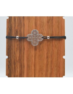 Elastic bracelet with steel design pendant - Mosaic Design