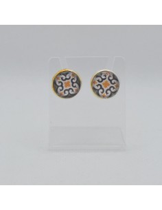 Small circular stud earrings - The Mosaic Collection