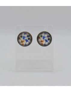 Small circular stud earrings - The Mosaic Collection