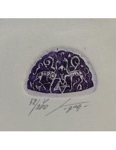 Lámina grabado - Mini Gacelas (morado)