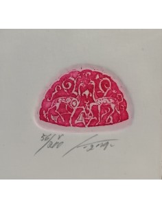 Lámina grabado - Mini Gacelas (Rosado)