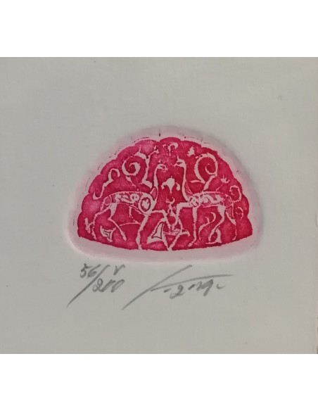 Lámina grabado - Mini Gacelas (Rosado)