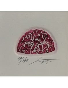 Lámina grabado - Mini Gacelas (Rosado) 2