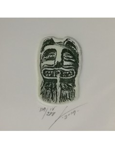 Lámina grabado - Mini León (Verde)