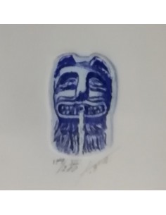 Lámina grabado - Mini León (Azul)