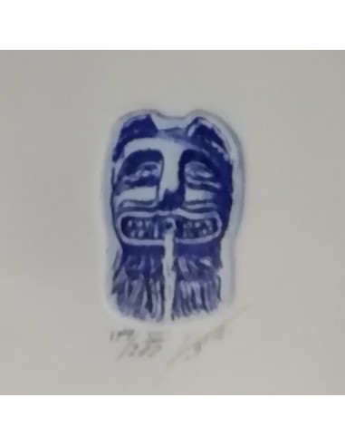 Lámina grabado - Mini León (Azul)