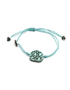 Wooden macramé design pendant bracelet - The Mosaics...