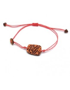 Wooden macramé design pendant bracelet - The Mosaics...