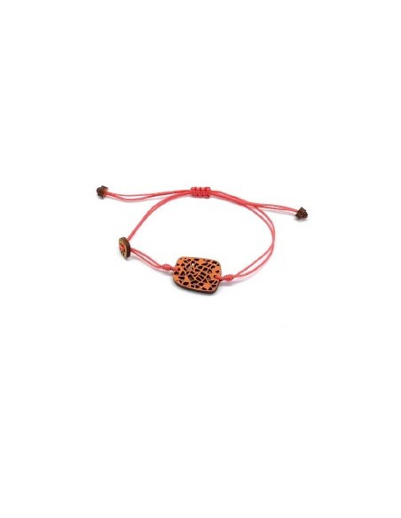 Pulsera Madera Macramé - Mosaicos