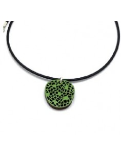 Wooden pendant necklace - The Mosaics Collection