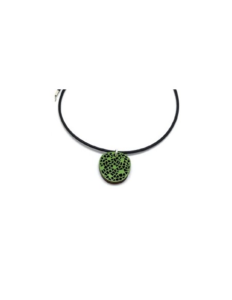 Wooden pendant necklace - The Mosaics Collection