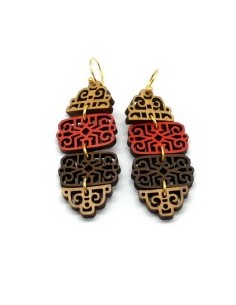 Pendientes Madera Gancho bolita - Pagoda