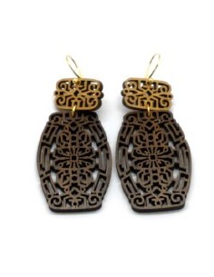 Pendientes Madera Gancho bolita - Pagoda