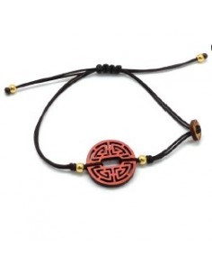 Pulsera Madera Macramé - Pagoda