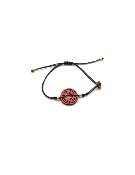 Pulsera Madera Macramé - Pagoda