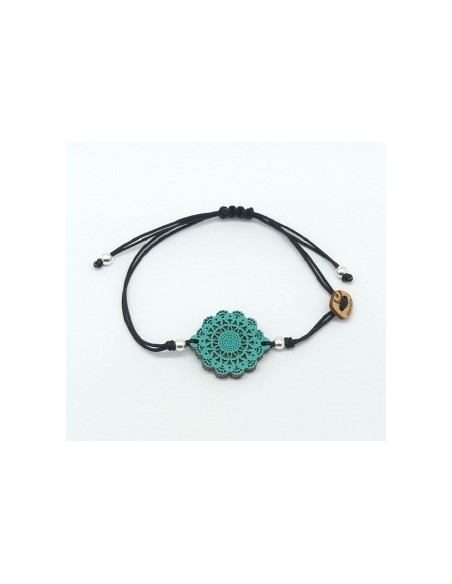 Wooden Catalán design pendant bracelet - The Traditional Collection
