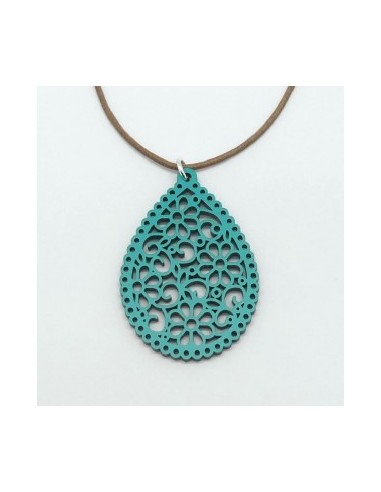 Wooden Teardrop design pendant...
