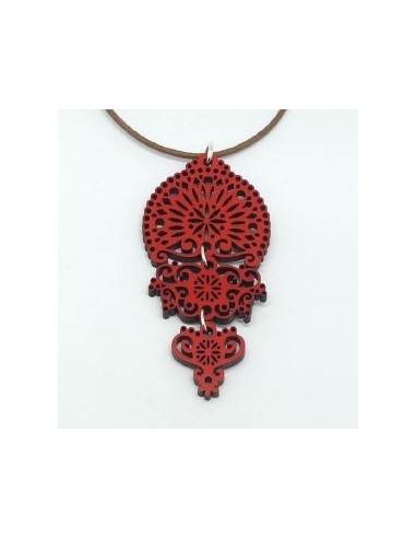 Wooden symmetrical design pendant...